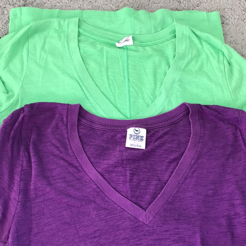 2 VS Pink v neck shirts